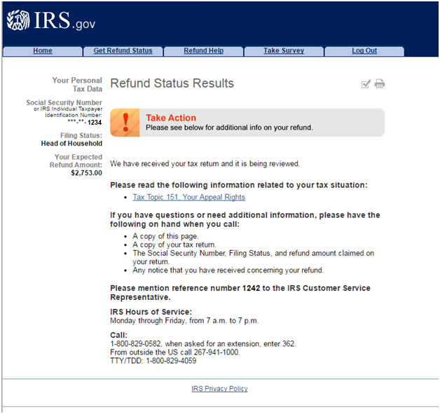 irs refund status